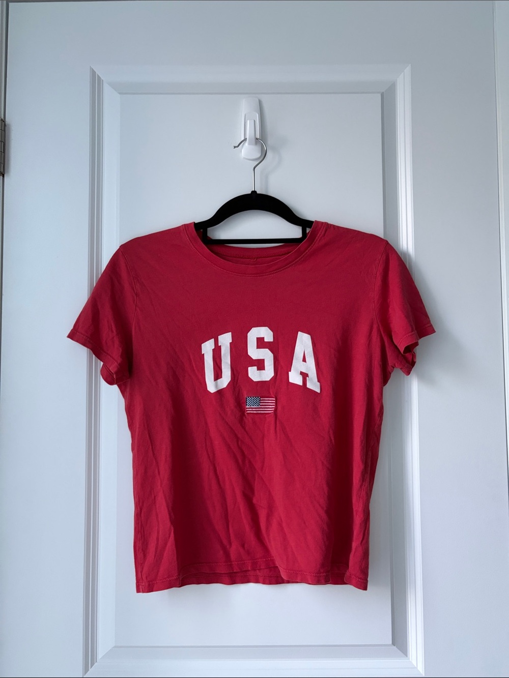 Brandy Melville Red USA Graphic T-Shirt